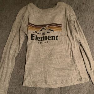 Grey long sleeve elements shirt